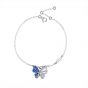 Beautiful Blue CZ Flying Butterfly 925 Sterling Silver Stud Earrings Necklace Bracelet