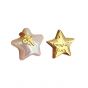 Gift Irregular White Shell Goodluck Stars 925 Sterling Silver Stud Earrings