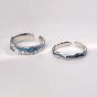 New Men's Irregular Waves 925 Sterling Silver Adjustable Ring