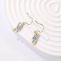 Holiday Colorful CZ Ice Cream 925 Sterling Silver Dangling Earrings