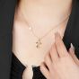 Women Dainty CZ Cross 925 Sterling Silver Necklace