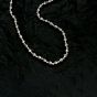 Men's Shining Graduated Laser Cut Sparkle Beads 925 Sterling Silver Necklace
