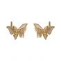 New CZ Flying Butterflies Girl 925 Sterling Silver Stud Earrings
