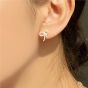 Girl Sweet Hollow Bow-Knot 925 Sterling Silver Stud Earrings