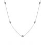 Simple Geometry Oval Beads 925 Sterling Silver Necklace