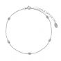 Simple Geometry Oval Beads Hollow Chain 925 Sterling Silver Anklet