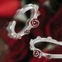 Beautiful Red Epoxy Rose Flower 925 Sterling Silver Adjustable Ring