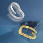 Simple Letter V Shape 925 Sterling Silver Adjustable Ring