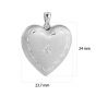 Fashion Heart Shining CZ Star 925 Sterling Silver Locket Pendant