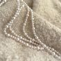 Women Elegant Large Small Round Pearls 925 Sterling Silver Necklace