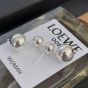 Modern Large Small Round Ball 925 Sterling Silver Dangling Earring(Single)