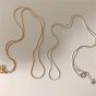 Simple Bamboo Chian 925 Sterling Silver Stacker Necklace