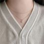 Simple Bamboo Chian 925 Sterling Silver Stacker Necklace