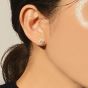 Women Four Claw Radiant CZ 925 Sterling Silver Stud Earrings