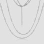 Fashion Octagonal Cylinder Double Layer Wear Chain 925 Sterling Silver Necklace