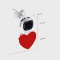 Summer DIY Epoxy Color Colorful Heart CZ 925 Sterling Silver Dangling Earrings