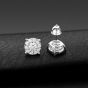 Men and Women New Ins Style Silver Moissanite Round  Classic Earrings