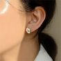 Simple Geometry Oval 925 Sterling Silver Stud Earrings