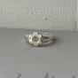 Holiday Cute Flower Girls 925 Sterling Silver Adjustable Ring