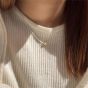 Simple Gold Beads 925 Sterling Silver Snake Chian Necklace