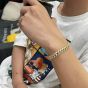 Men's CZ Hollow Curb Chain 925 Sterling Silver Bracelet/Necklace