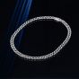 Men's Fashion Cubic Hollow Chain 925 Sterling Silver Necklace