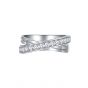 Office CZ Cross Simple 925 Sterling Silver Adjustable Ring