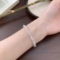 Simple Hollow Woven Chain 925 Sterling Silver Bracelet