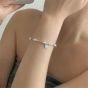 Simple Geometry Large Small Beads 925 Sterling Silver Bracelet