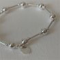 Simple Geometry Large Small Beads 925 Sterling Silver Bracelet