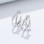 Fashion Double Layers 925 Sterling Silver Non-Pierced Earrings