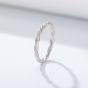 Office CZ Twisted Simple 925 Sterling Silver Adjustable Ring