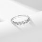 Fashion CZ Ear of Wheat 925 Sterling Silver Adjustable Ring