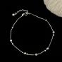 Simple Beads Chain 925 Sterling Silver Anklet