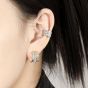 Casual Irregular C Shape 925 Sterling Silver Stud Earrings
