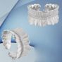 Women CZ Skirt 925 Sterling Silver Adjustable Ring