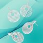 Casual Round Hollow Net 925 Sterling Silver Dangling Earrings