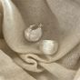 Lady Wide Round Circle 925 Sterling Silver Hoop Earrings