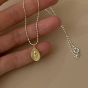 Office Oval Tulip Flower925 Sterling Silver Necklace