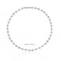 Women Fashion Round Beads 925 Sterling Silver Necklace