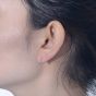Simple Mini Irregular Face Round Circle 925 Sterling Silver Hoop Earrings