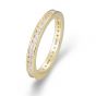 Fashion Micro Setting Geometry Baguette Round CZ 925 Sterling Silver Ring