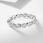 Hot Fashion Oval Round Cubic Zirconia 925 Sterling Silver Ring