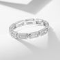 Modern Geometry Baguette Rectangle CZ 925 Sterling Silver Ring