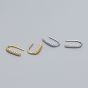 Classic CZ Letter U Shape 925 Sterling Silver Dangling Earrings