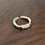 Simple Twisted Rope 925 Sterling Silver Fashion Adjustable Ring