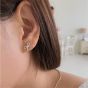 Simple Casual Twisted Rope Bow-Knot 925 Sterling Silver Stud Earrings