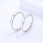 Wedding Crescent Moon Sun 925 Sterling Silver Adjustable Couple Ring