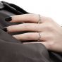 Fashion 925 Sterling Silver Adjustable Irregular Stacker Ring