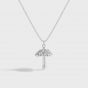 Cute Gift Rivet Mushroom 925 Sterling Silver Necklace